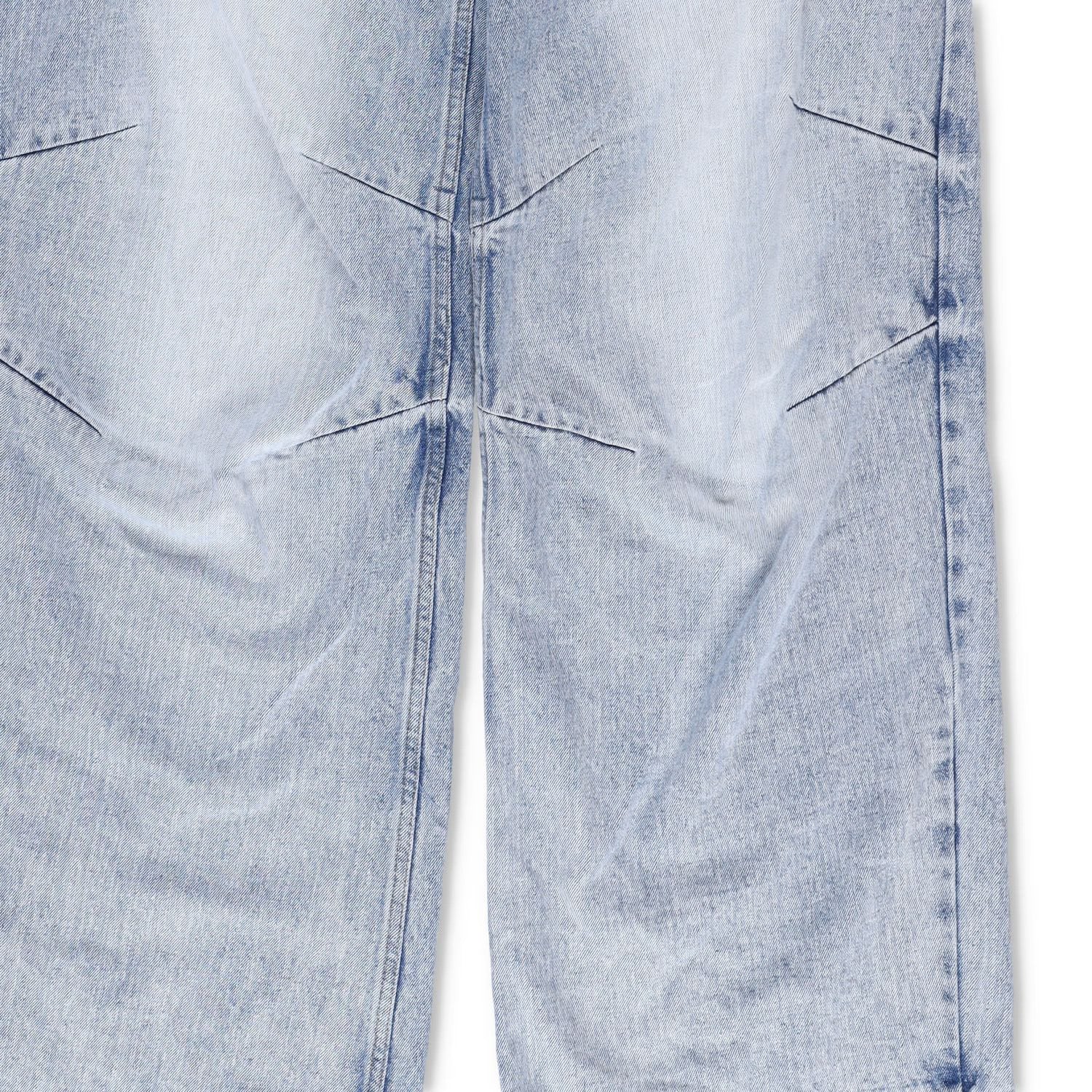 WE11 DONE Womens Sky Wire Detail Denim Pants Relaxed Fit High Rise Blue M RRP795 — View 4