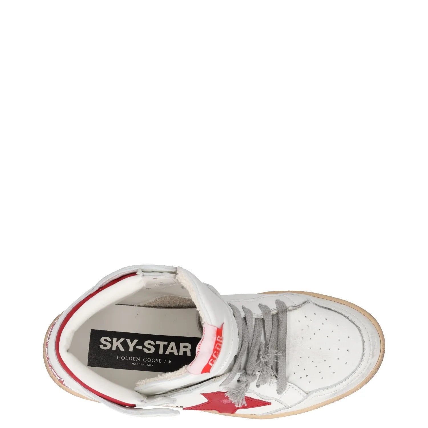 GOLDEN GOOSE Womens Trainers White Leather Sneaker High Top Lace Up UK2 RRP 515 — View 7