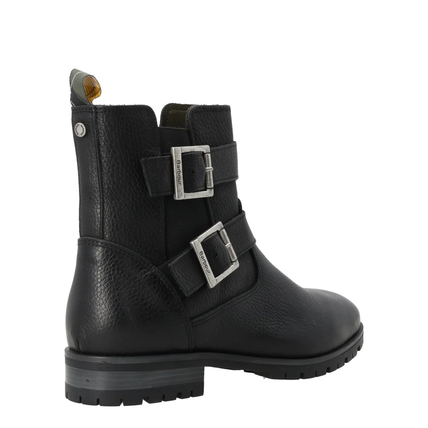BARBOUR Womens Marina Ankle Boots Leather Black Two Silver Buckles UK 3 RRP 140 — View 8