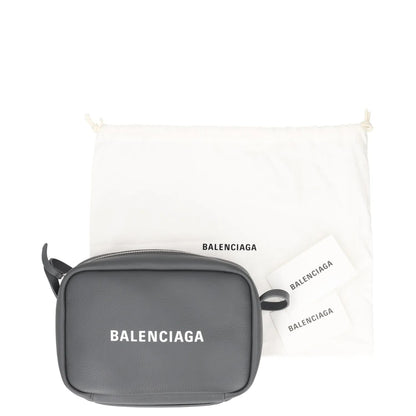 BALENCIAGA Womens Crossbody Bag Grey Leather Handbag Logo Size Small RRP 950 — View 8