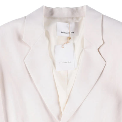 FRANKIE SHOP Womens Aiden Single Breasted Blazer Linen White Size S RRP 350 — View 6