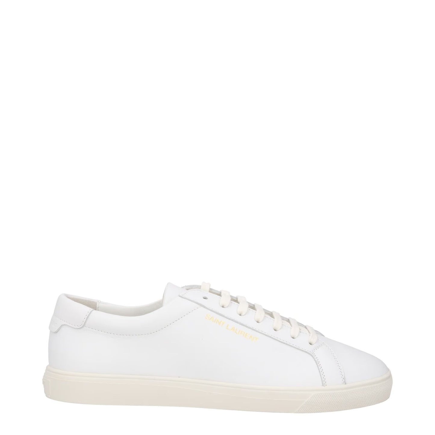 SAINT LAURENT Womens Trainers White Leather Low Top Lace Up Sneakers UK 7 RRP555