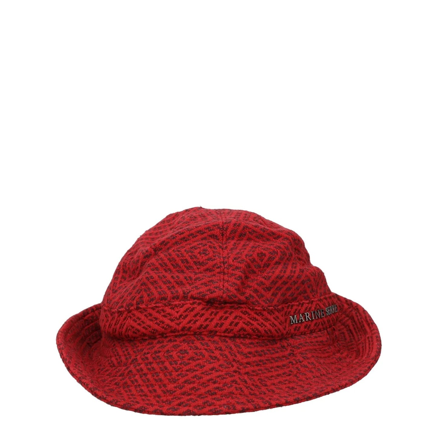 MARINE SERRE Womens Hat Red Cotton Geometric Design Logo One Size RRP 450 — View 6