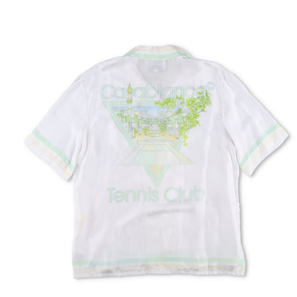 CASABLANCA Men Cuban Collar Short Sleeve Shirt Icon Pastelletenn White XL RRP785 — View 10