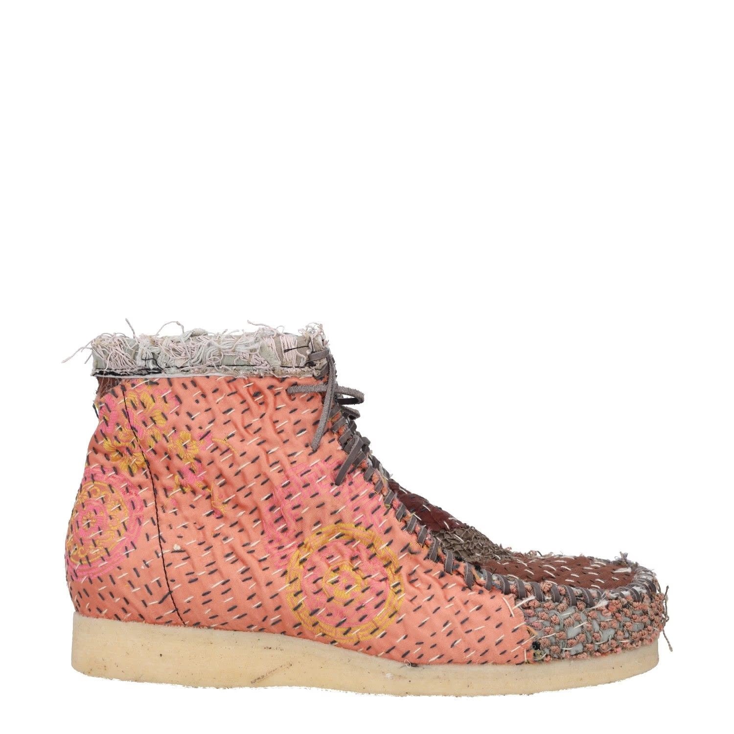 BY WALID Mens Moccasin High Top Shoes Multicoloured Leather Lace Up  UK 8 RRP700