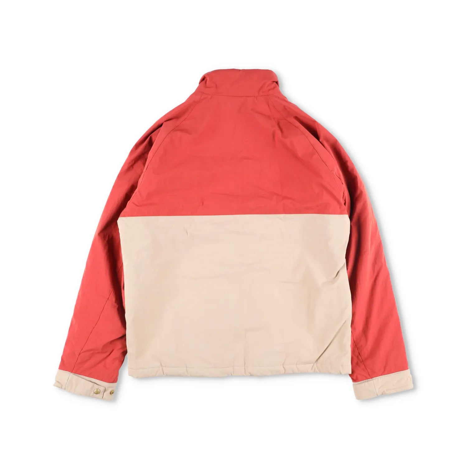 HOLUBAR Mens Coat Beige Red Snap Closure Stand Up Collar Pockets L - 4 RRP 500 — View 15