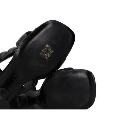 DRIES VAN NOTEN Womens Mid Banana Heel Double Strap Padded Mule Black UK7 RRP570 — View 10