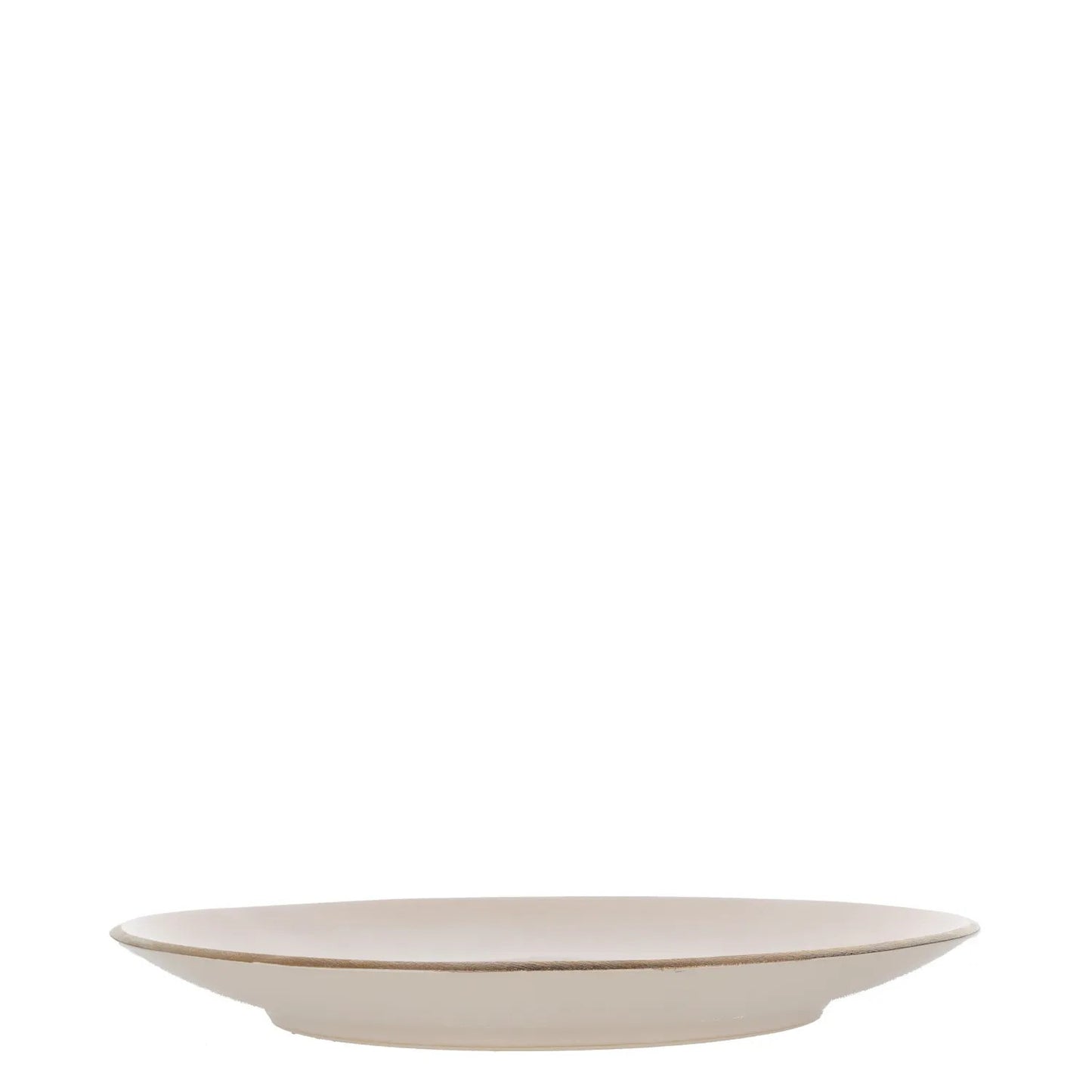 NOSSE Plate White Ceramic White Gold Round Smooth 28cm Diameter RRP 40 — View 2