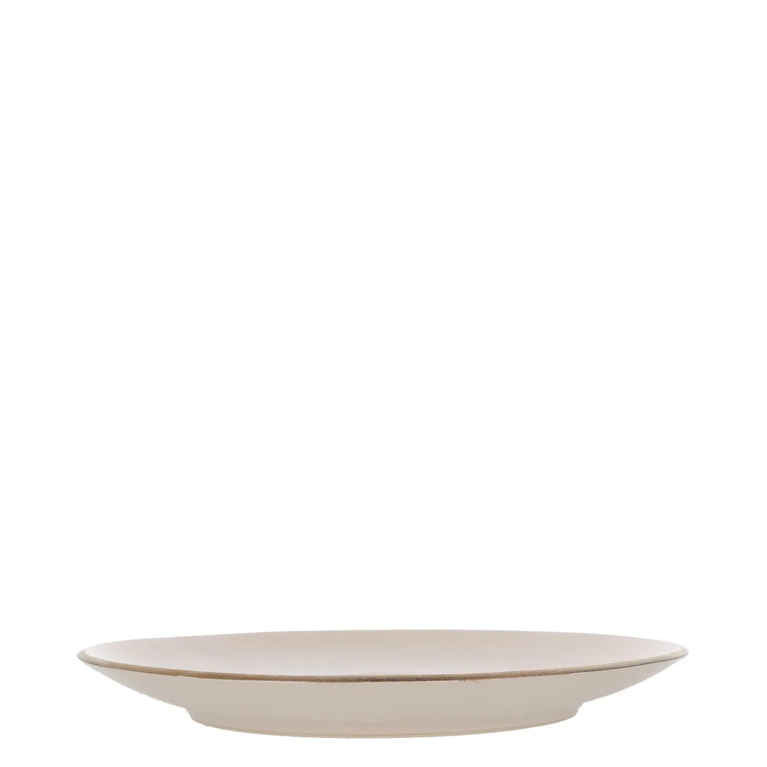 NOSSE Plate White Ceramic White Gold Round Smooth 28cm Diameter RRP 40 — View 2