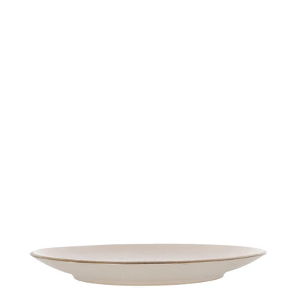 NOSSE Plate White Ceramic White Gold Round Smooth 28cm Diameter RRP 40 — View 2