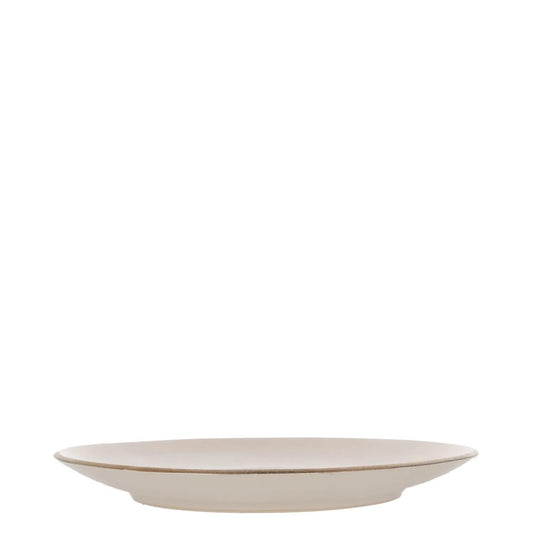 NOSSE Plate White Ceramic White Gold Round Smooth 28cm Diameter RRP 40 — View 2