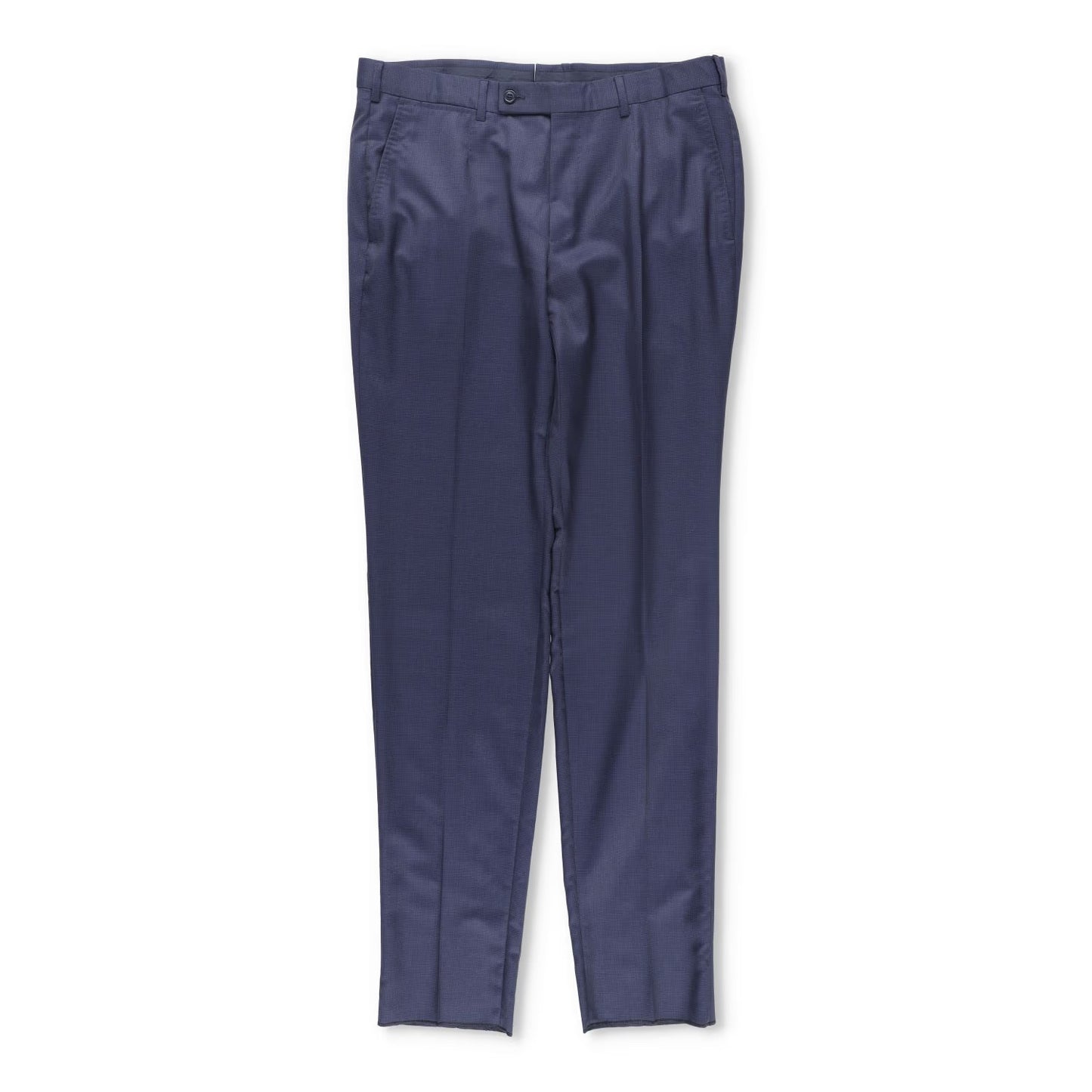 ERMENEGILDO ZEGNA Mens Trousers Wool Blend Blue Flat Front Size 52 R RRP 350