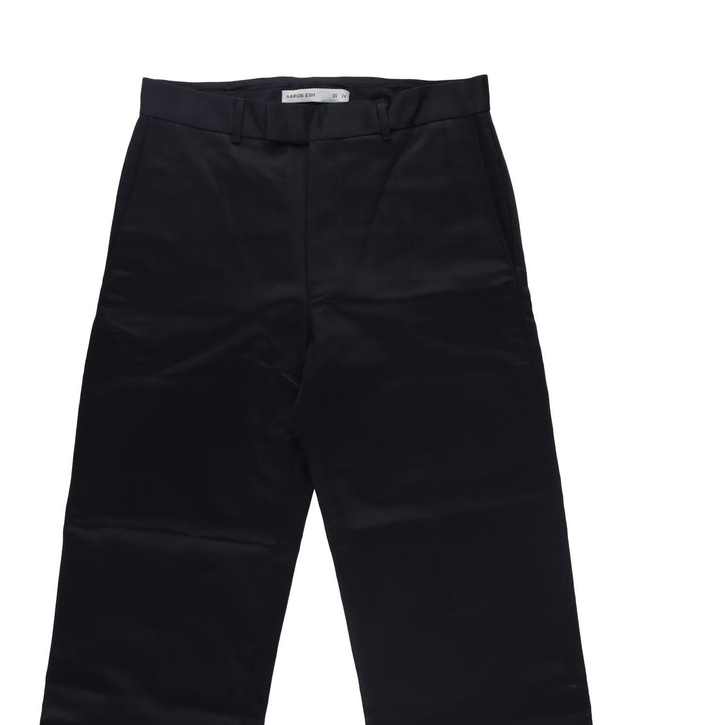 AARON ESH Mens Perfect Trouser Slash Pockets Flat Front Black 32 RRP 1131.2 — View 5