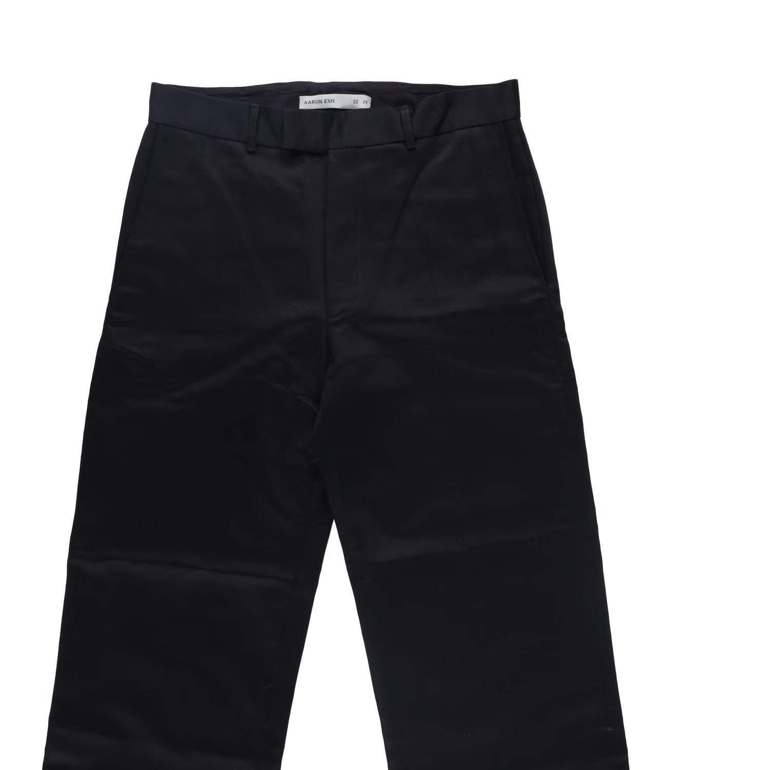 AARON ESH Mens Perfect Trouser Slash Pockets Flat Front Black 32 RRP 1131.2 — View 5