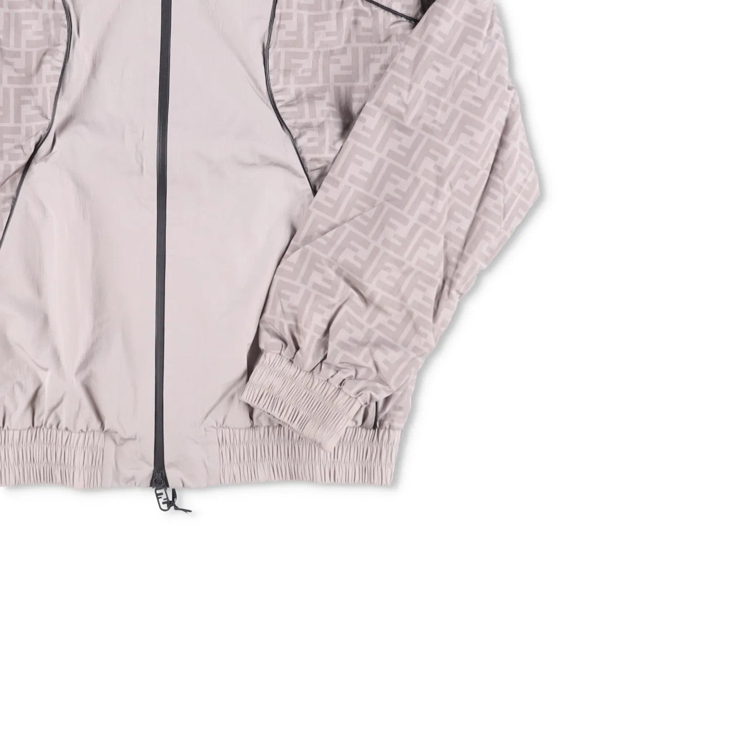 FENDI Mens Ebano Bomber Jacket Piping Stone Beige Zip Size 46 RRP 2100 — View 4