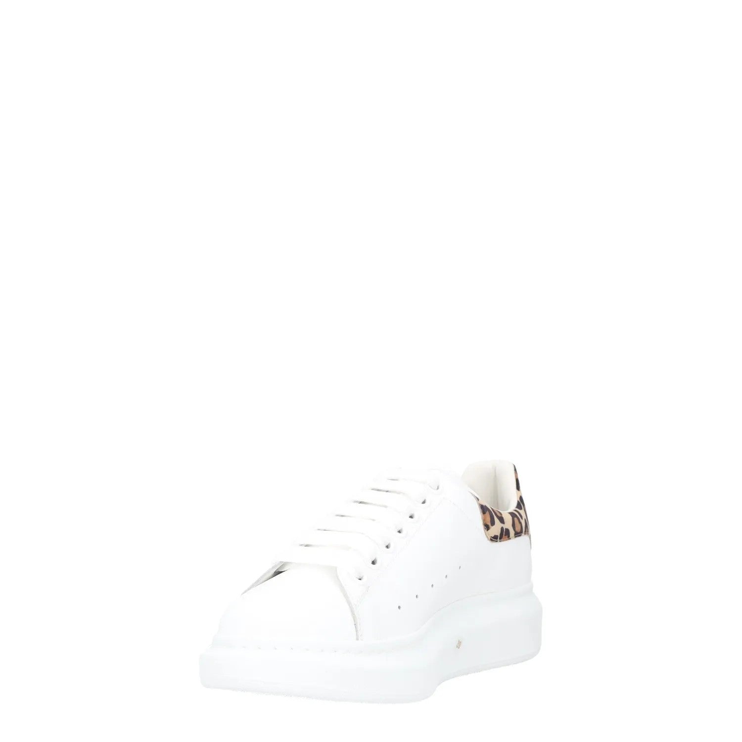 ALEXANDER MCQUEEN Womens White Leopard Print Leather Low Top Chunky UK 6 RRP 540 — View 3