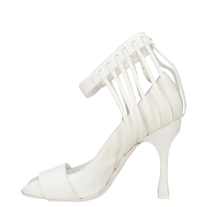 MISSONI Womens High Heels White Leather Ankle Strap Open Toe UK 6 RRP 150 — View 4