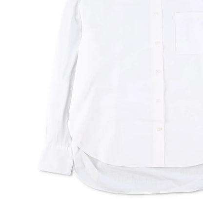 FRANKIE SHOP Women Lui Organic Cotton Button Up Long Sleeve Shirt White L RRP130 — View 3