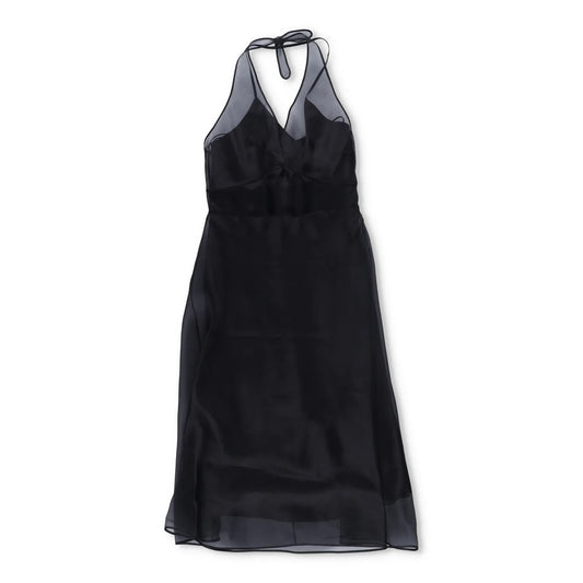 PRADA Womens Midi Dress Halter Neck Tie Sleeveless Re Edition Black 44 RRP 3060 — View 2