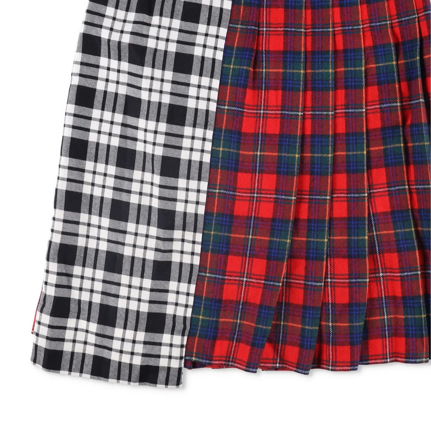 RENTRAYAGE Womens Pleated Skirt Assymetric Cotton Multicoloured XS RRP 250 — View 3