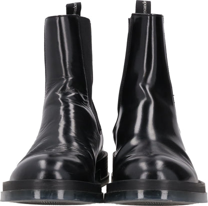 ALEXANDER MCQUEEN Mens Chelsea Boot Transparent Sole Black Leather UK 7 RRP 900 — View 8
