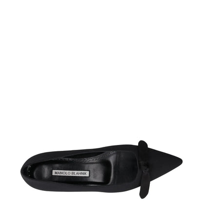 MANOLO BLAHNIK Womens Flats Black Synthetic Slip On Bow Detail UK 2 RRP 650 — View 7
