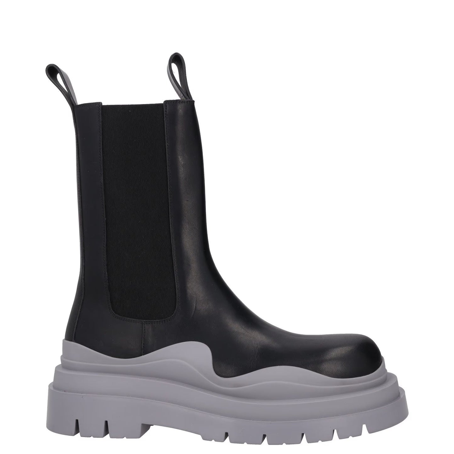 BOTTEGA VENETA Mens Tire Chelsea Boot Black Grey High Ankle UK 10 RRP 1080