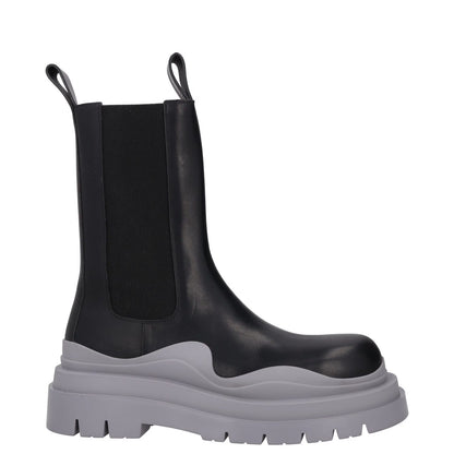 BOTTEGA VENETA Mens Tire Chelsea Boot Black Grey High Ankle UK 10 RRP 1080