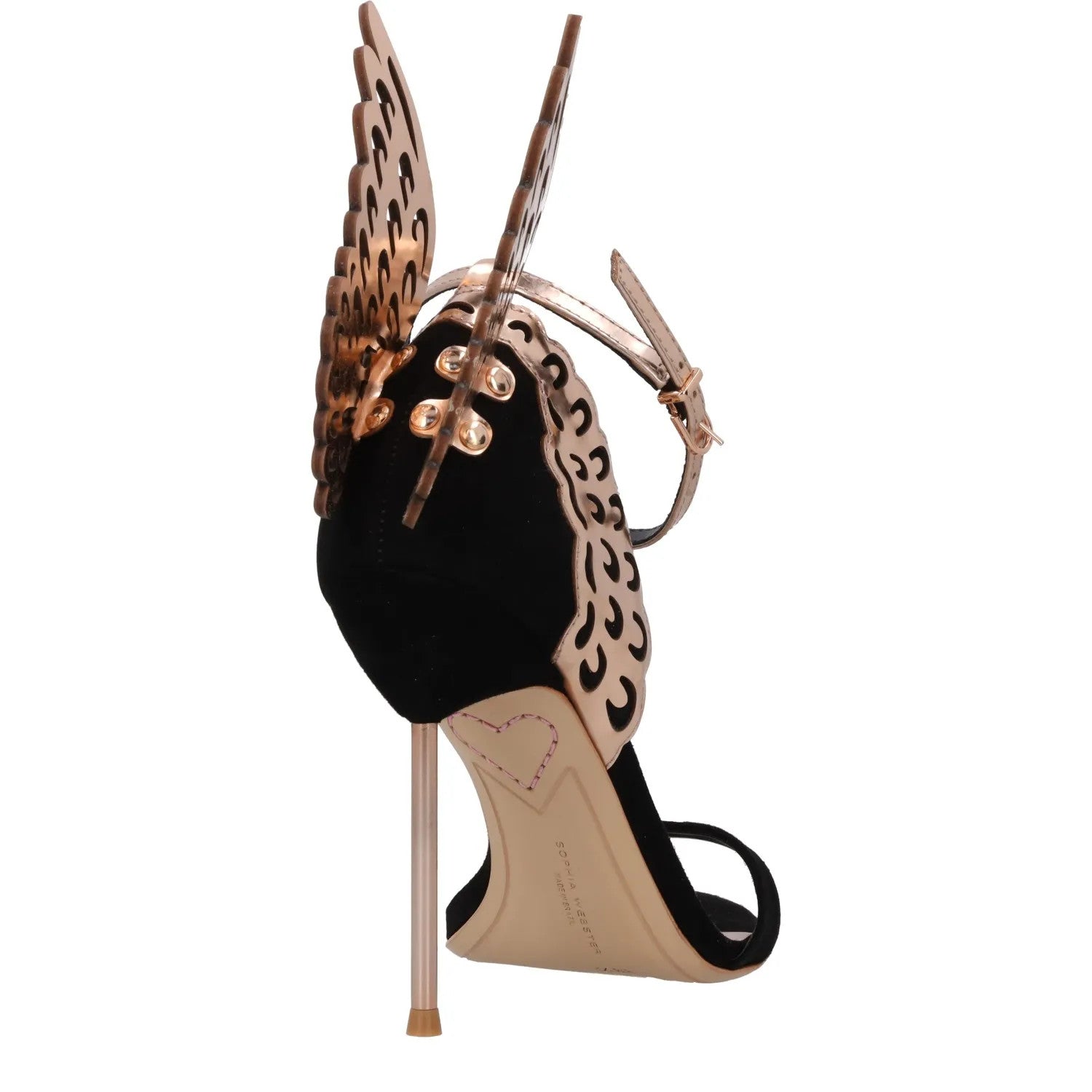 SOPHIA WEBSTER Womens Evangeline Sandal Suede Leather Black Heel UK 7.5 RRP580 — View 6