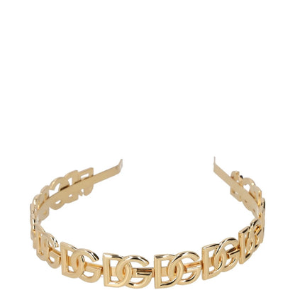 DOLCE & GABBANA Womens Yellow Gold Coloured Dg Logo Headband Size S RRP 995 — View 4
