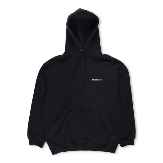 BALENCIAGA Mens Black Cotton Hoodie Long Sleeve Regular Fit Size S RRP 590