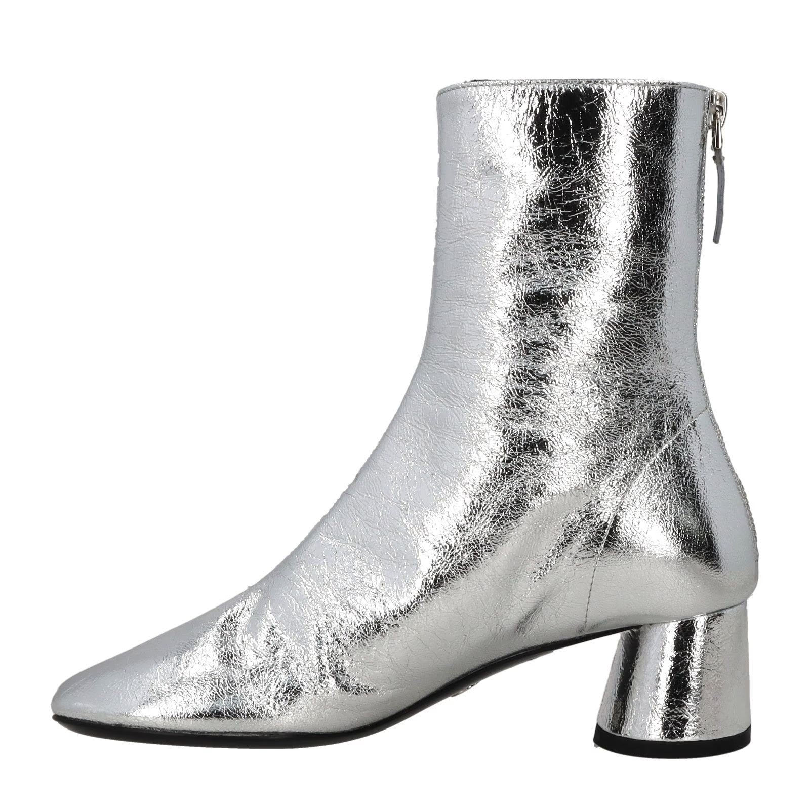 PROENZA SCHOULER Womens Silver Block Heel Leather Cowboy Boots Zip EU 36 RRP 675 — View 4