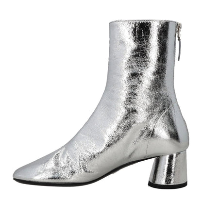PROENZA SCHOULER Womens Silver Block Heel Leather Cowboy Boots Zip EU 36 RRP 675 — View 4