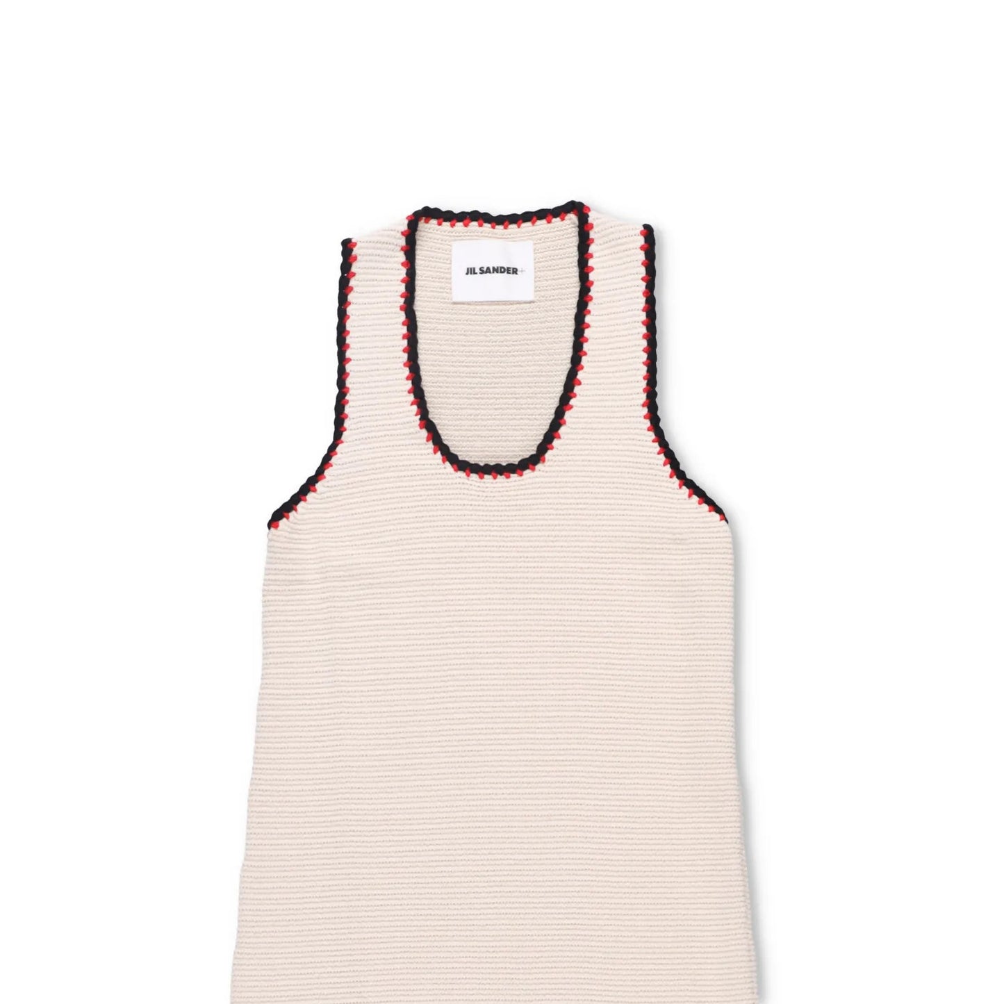JIL SANDER Womens Plus Midi Dress Low Neck Sleeveless Knit Neutrals 34 RRP 1040 — View 2