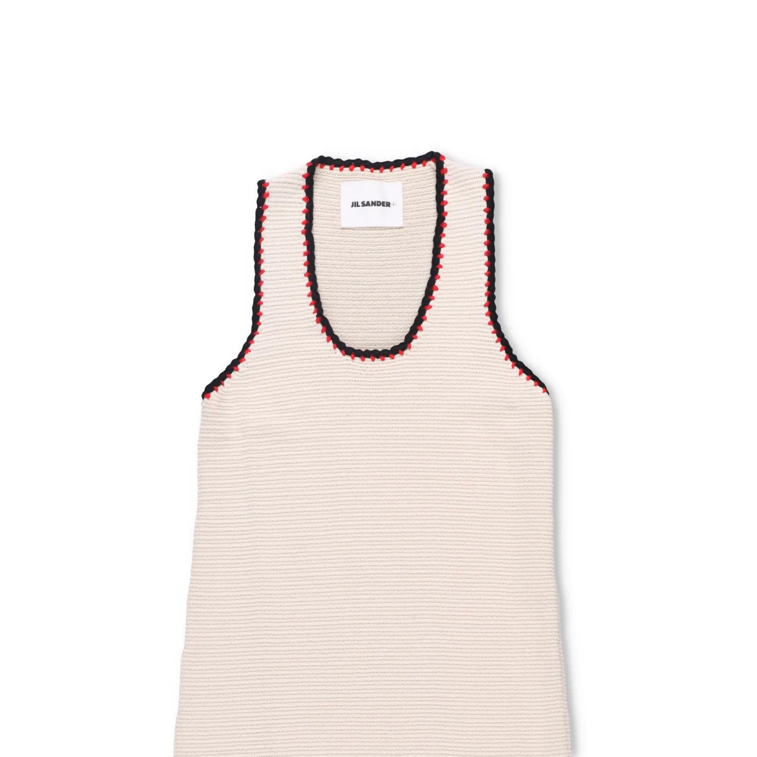 JIL SANDER Womens Plus Midi Dress Low Neck Sleeveless Knit Neutrals 34 RRP 1040 — View 2