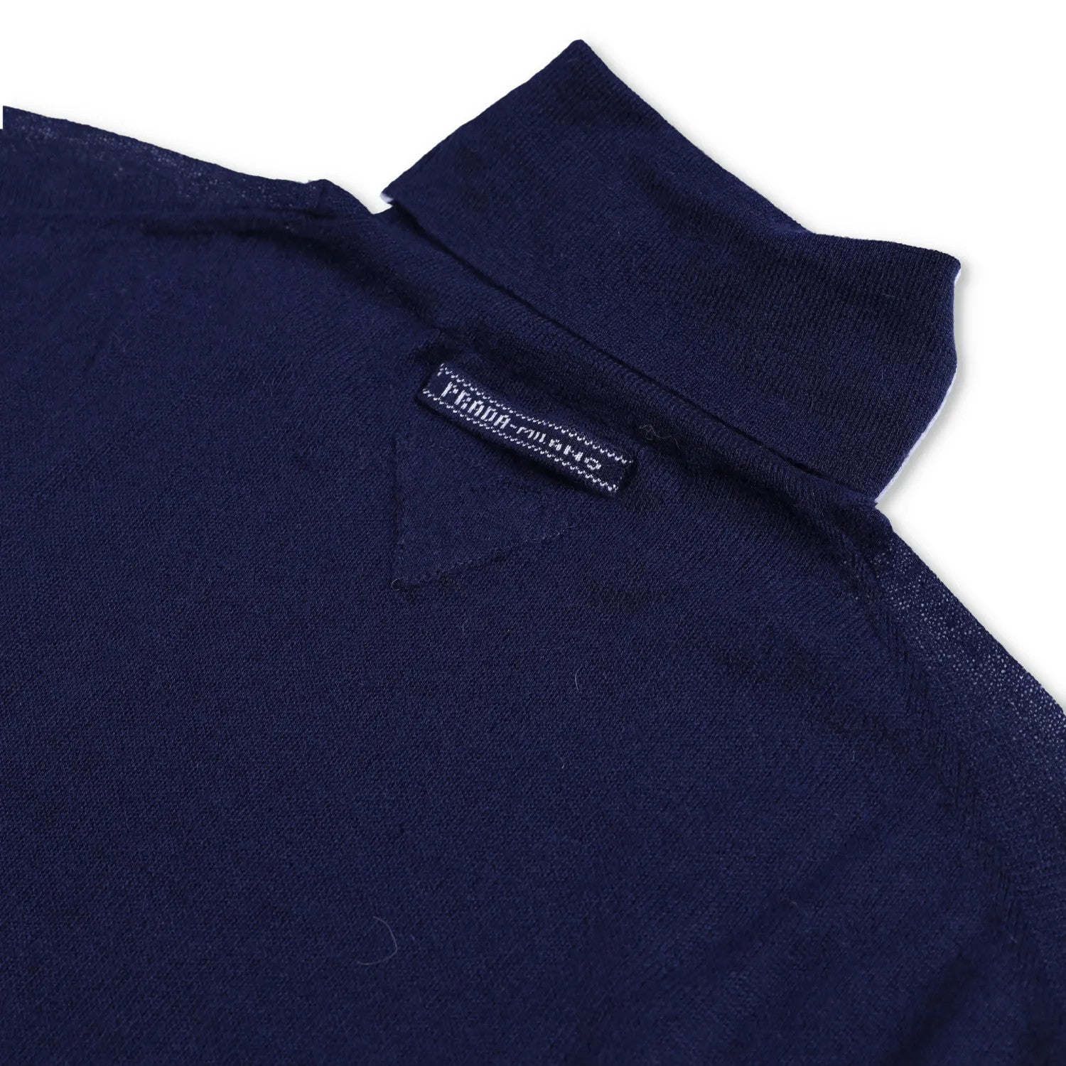 PRADA Womens Jumper High Neck Long Sleeve Pullover Sweatshirt Blue 44 RRP 1520 — View 5