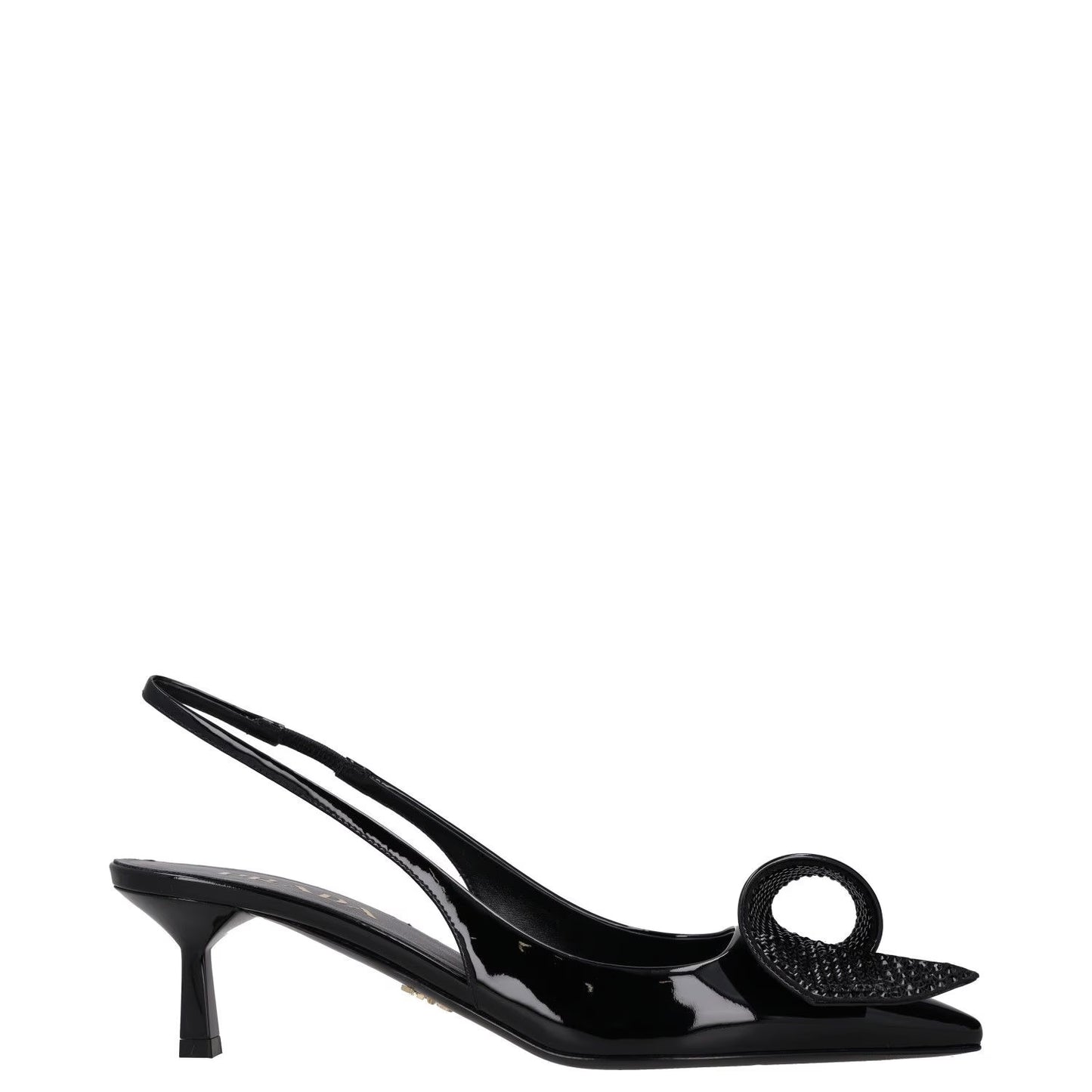 PRADA Womens Modellerie Torchon 55 Mid Heel Point Toe Pumps Black UK5.5 RRP 1320