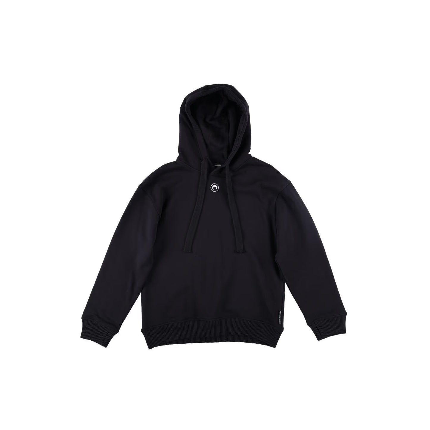 MARINE SERRE Womens Organic Cotton Fleece Hoodie Black Logo Size XS RRP 330 — View 2