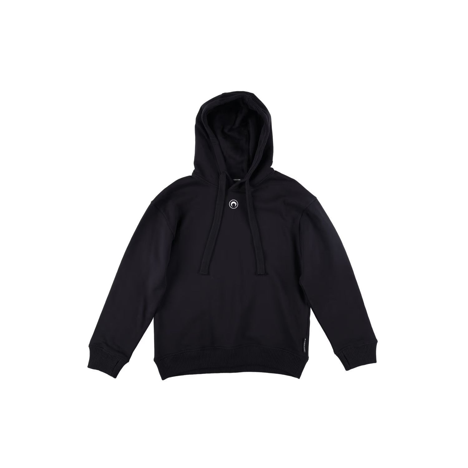 MARINE SERRE Womens Organic Cotton Fleece Hoodie Black Logo Size XS RRP 330 — View 2