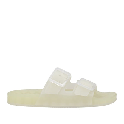 BALENCIAGA Womens Sandals White Synthetic Flat Heel Buckle UK 3.5 RRP 450