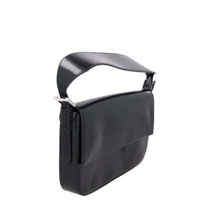 BY FAR Womens Manu Shoulder Bag Semi Patent Leather Black Silver OS RRP 410 — View 6