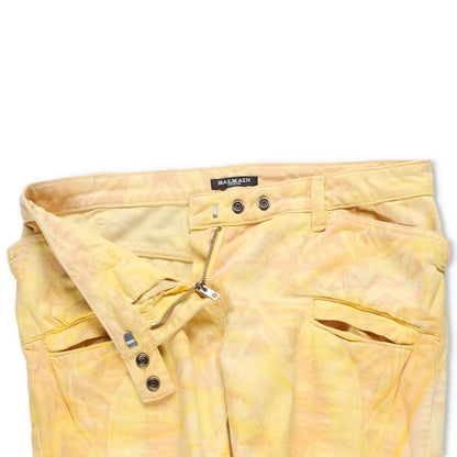 BALMAIN Womens Skinny Jeans Cotton Blend Yellow Back To Front Size 38 RRP 650 — View 5