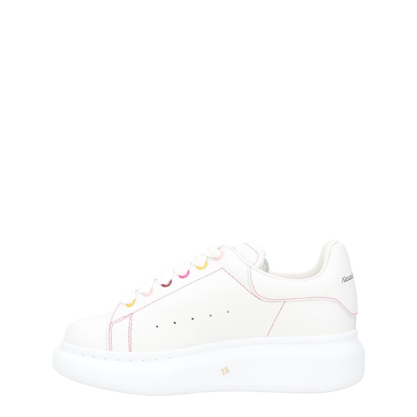 ALEXANDER MCQUEEN Girls Trainers White Low Top Lace Up Chunky UK 10 RRP 524 — View 4