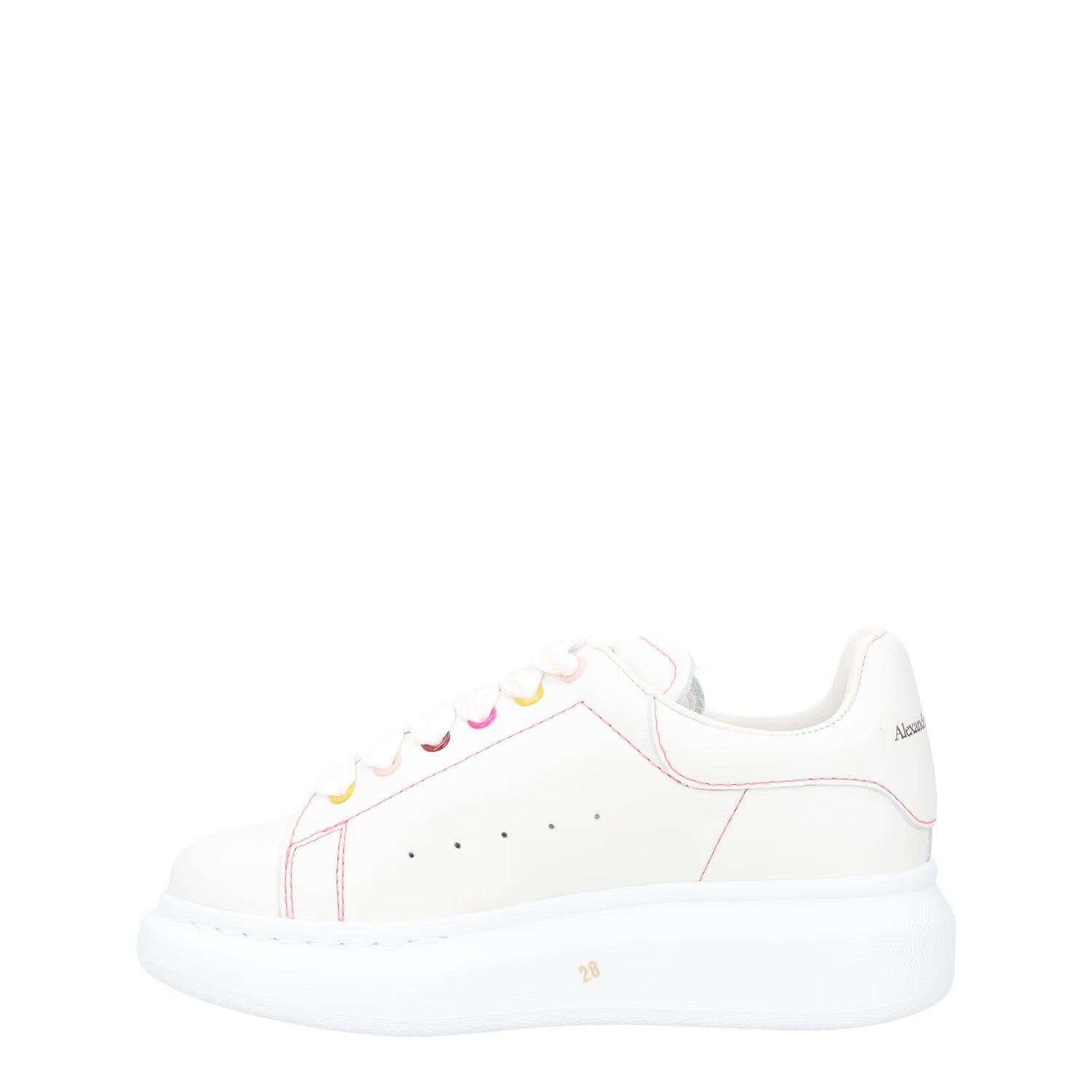 ALEXANDER MCQUEEN Girls Trainers White Low Top Lace Up Chunky UK 10 RRP 524 — View 4