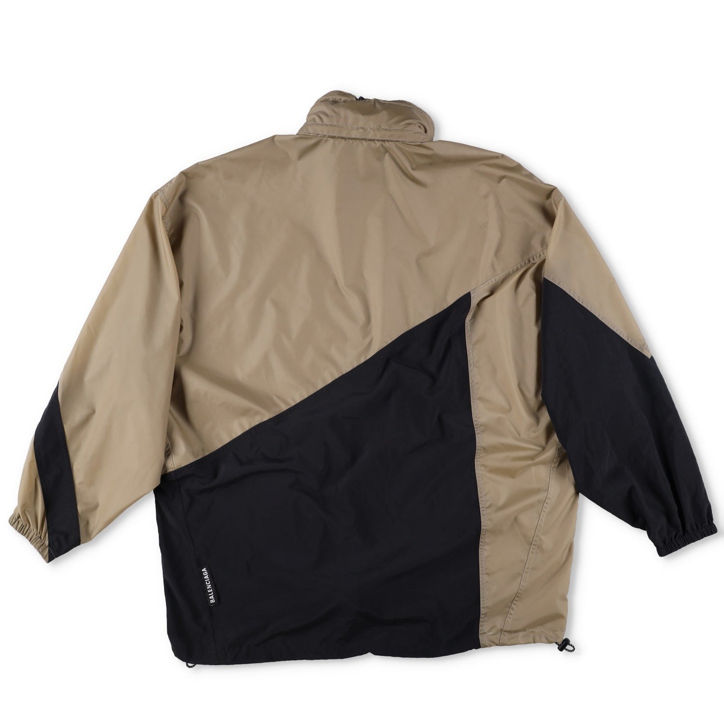 BALENCIAGA 80's Windbreaker Nylon Quarter Zip Mens Tan Size 46 RRP1200 — View 11