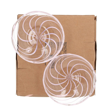 HAY Pink Glass Bowl Set Swirl Pattern Smooth Finish Modern Dining RRP 60 — View 6