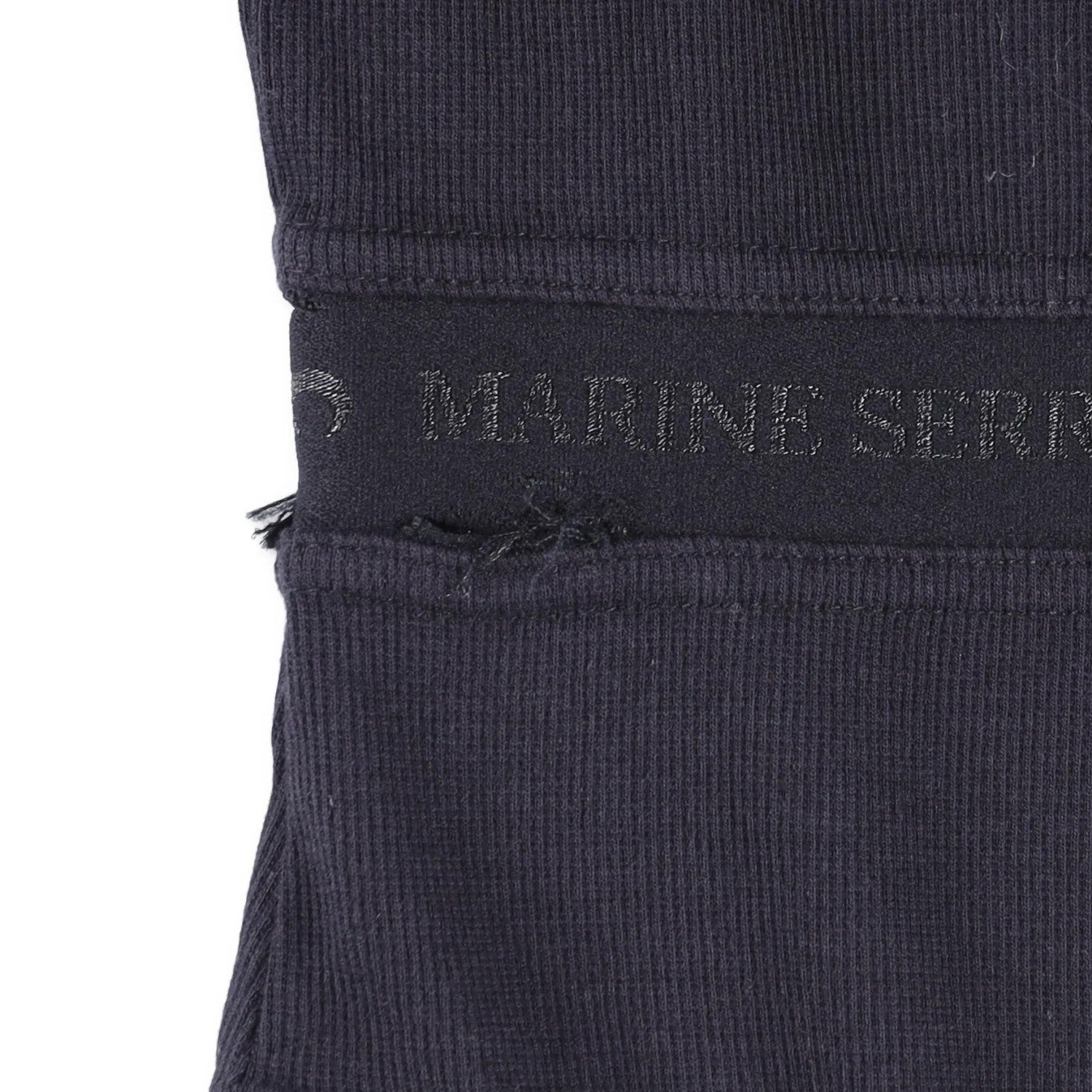 MARINE SERRE Womens Organic Cotton Rib 2X2 One-Piece Bodysuit Black L RRP 260 — View 6