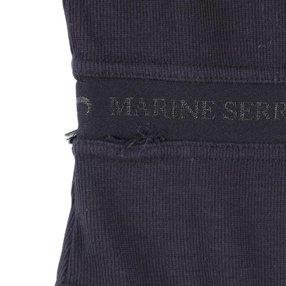 MARINE SERRE Womens Organic Cotton Rib 2X2 One-Piece Bodysuit Black L RRP 260 — View 6