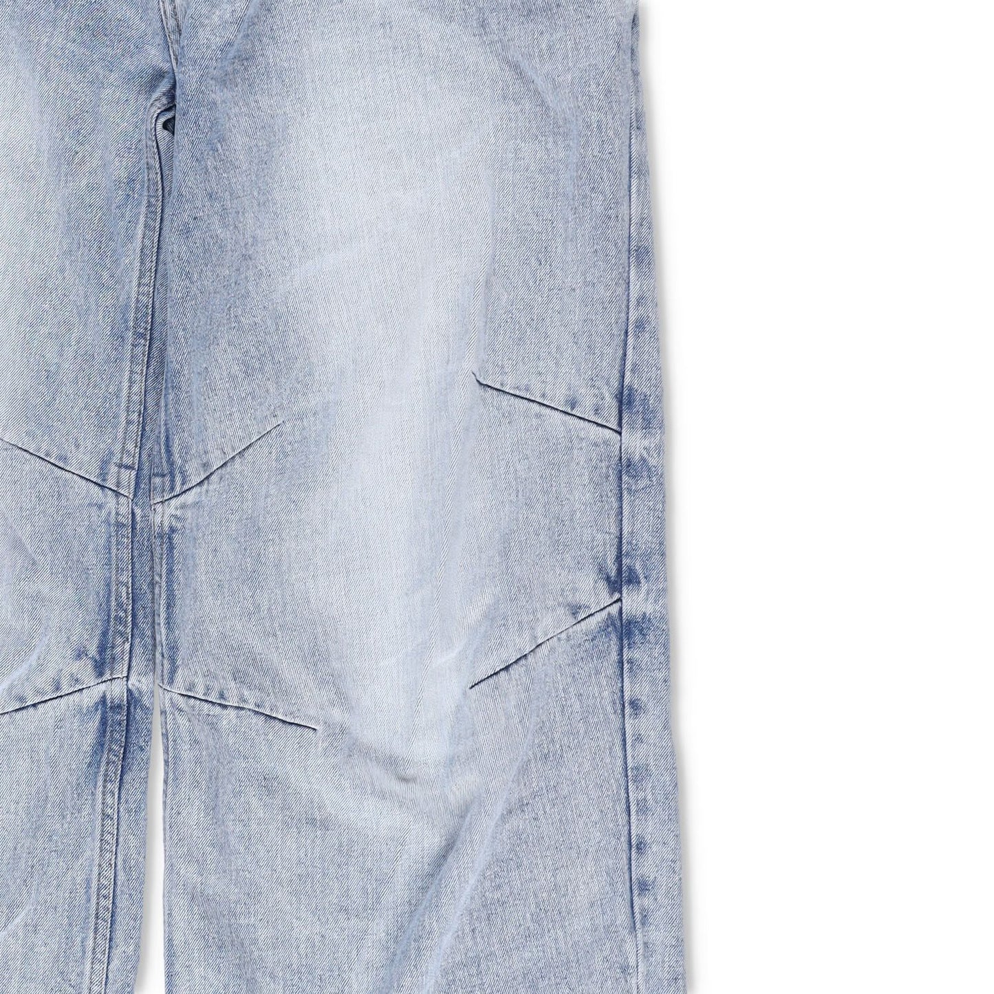 WE11 DONE Womens Sky Wire Detail Denim Pants Relaxed Fit High Rise Blue M RRP795 — View 3