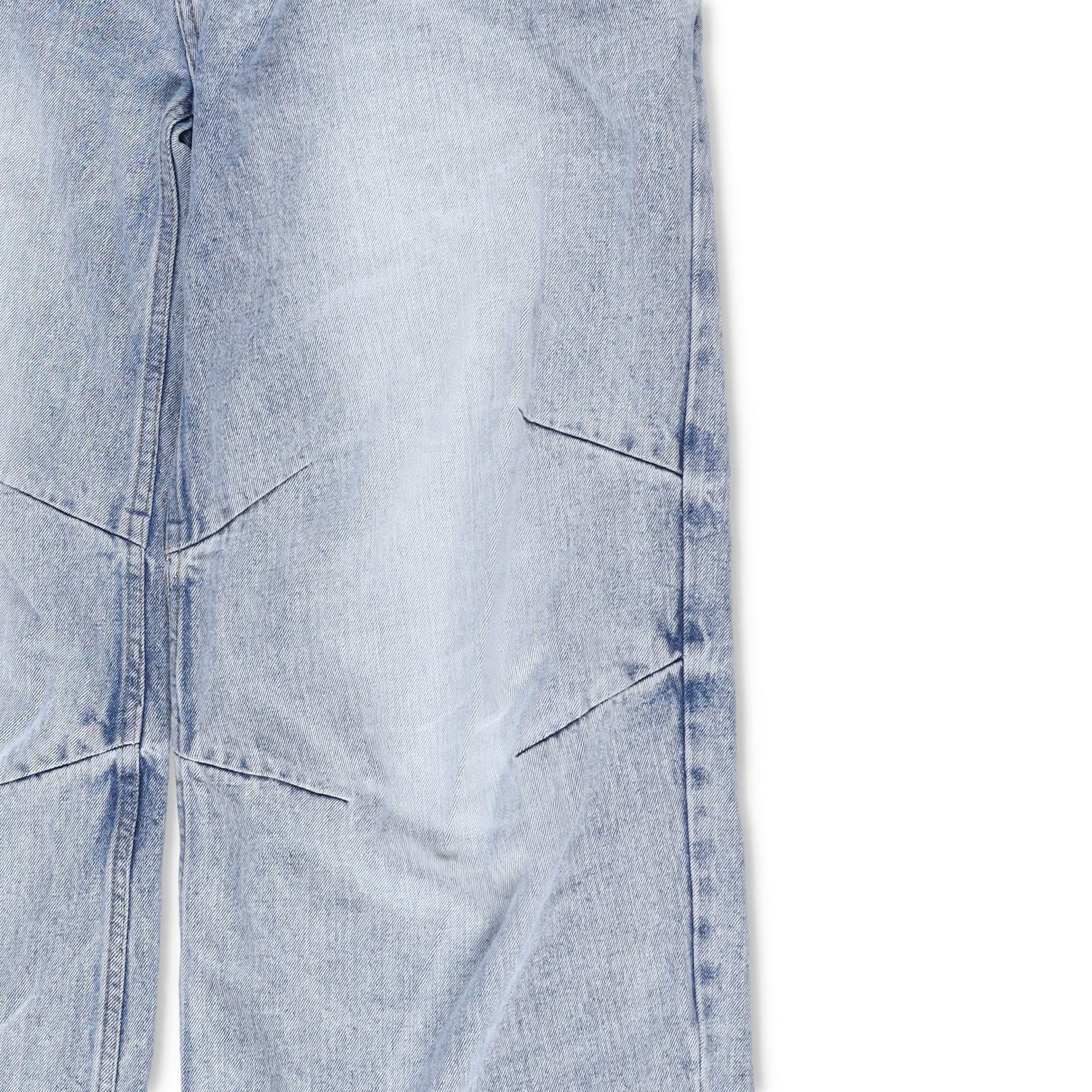 WE11 DONE Womens Sky Wire Detail Denim Pants Relaxed Fit High Rise Blue M RRP795 — View 3